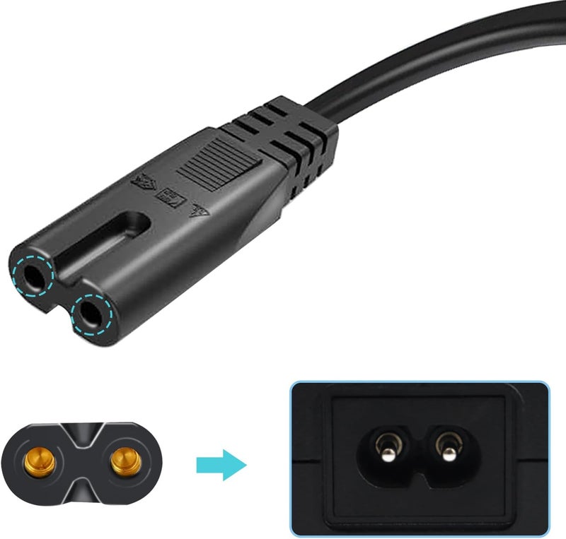 AIDOIT 6.6Ft AC Power Supply Cord Replacement for Electric Recliner or Lift Chairs Okin, Limoss, Pride, Lazboy, Berkline and More - Image 3